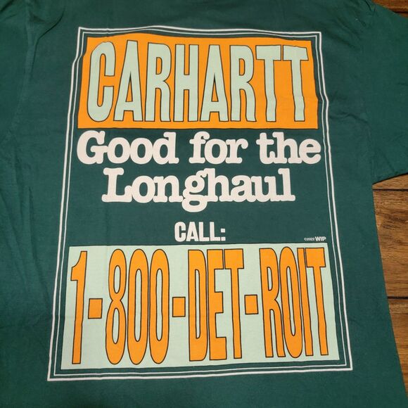 Carhartt SS Dark Green Unisex Tee "Good For The Longhaul" - Size Large - Picture 2 of 5